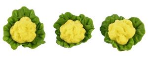 Dollhouse Cauliflower Set of 3 1:12 Scale Miniatures Kitchen Food Vegetables - MiniatureCrush