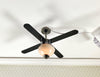 Dollhouse Ceiling Fan Light 4 Blade Plug In Electric 1:12 Scale Miniature 12 Volt