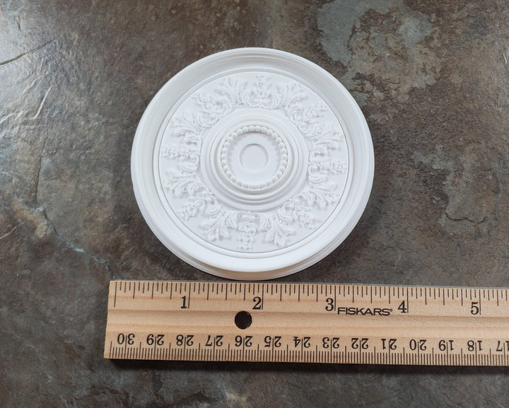 Dollhouse Ceiling Rose Medallion for Battery Lights 1:12 Scale Miniature Style 7 - MiniatureCrush