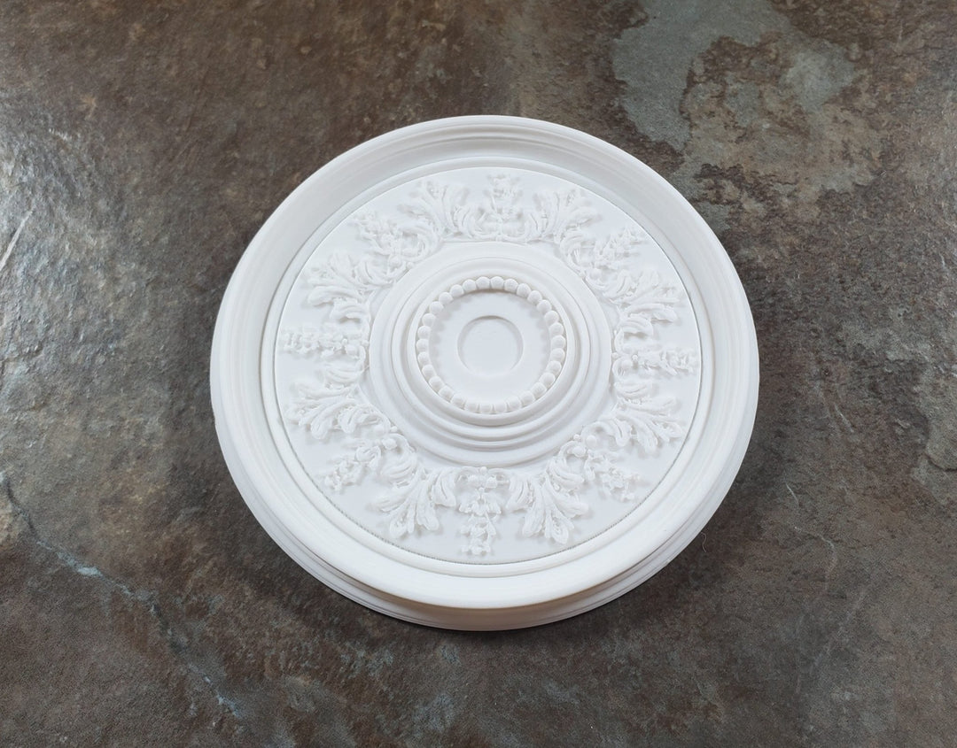 Dollhouse Ceiling Rose Medallion for Battery Lights 1:12 Scale Miniature Style 7 - MiniatureCrush