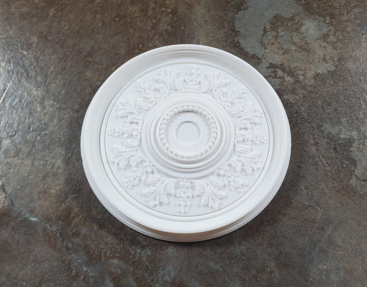 Dollhouse Ceiling Rose Medallion for Battery Lights 1:12 Scale Miniature Style 7 - MiniatureCrush