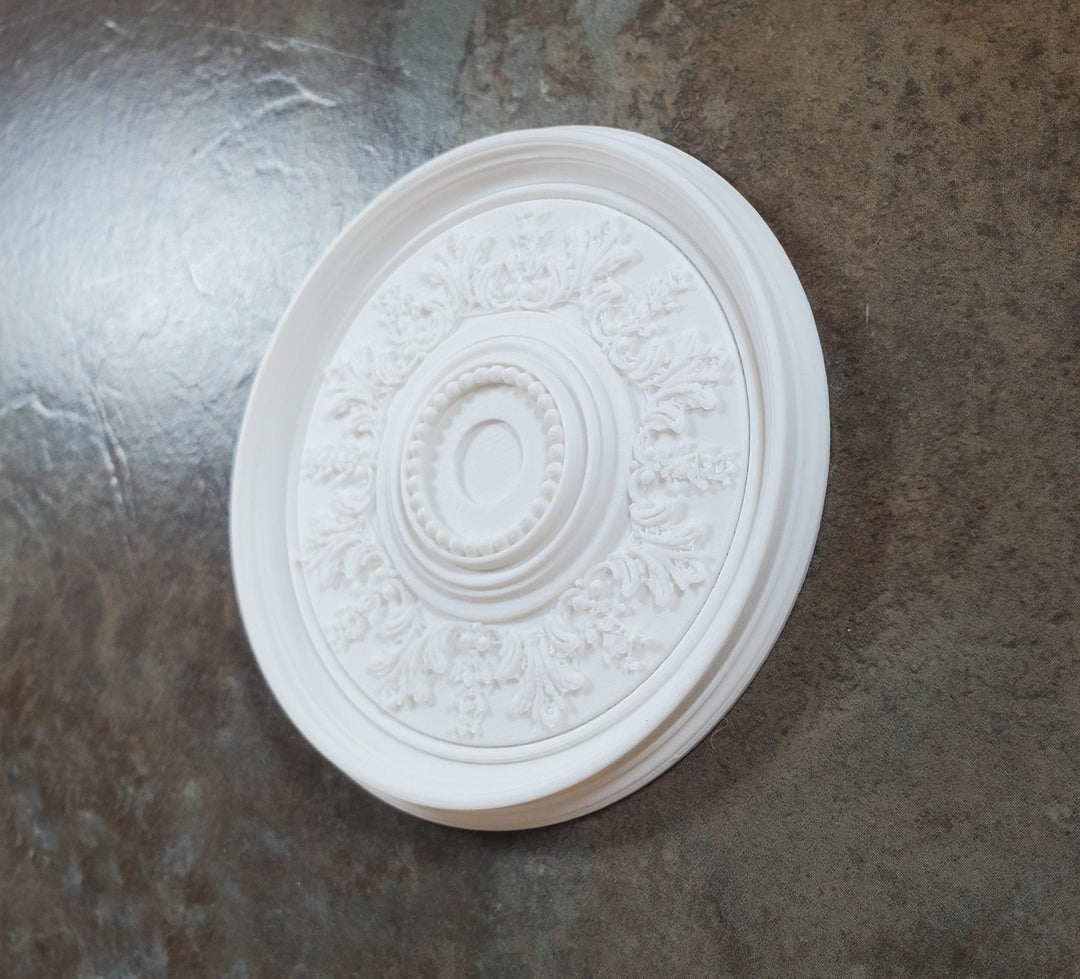 Dollhouse Ceiling Rose Medallion for Battery Lights 1:12 Scale Miniature Style 7 - MiniatureCrush