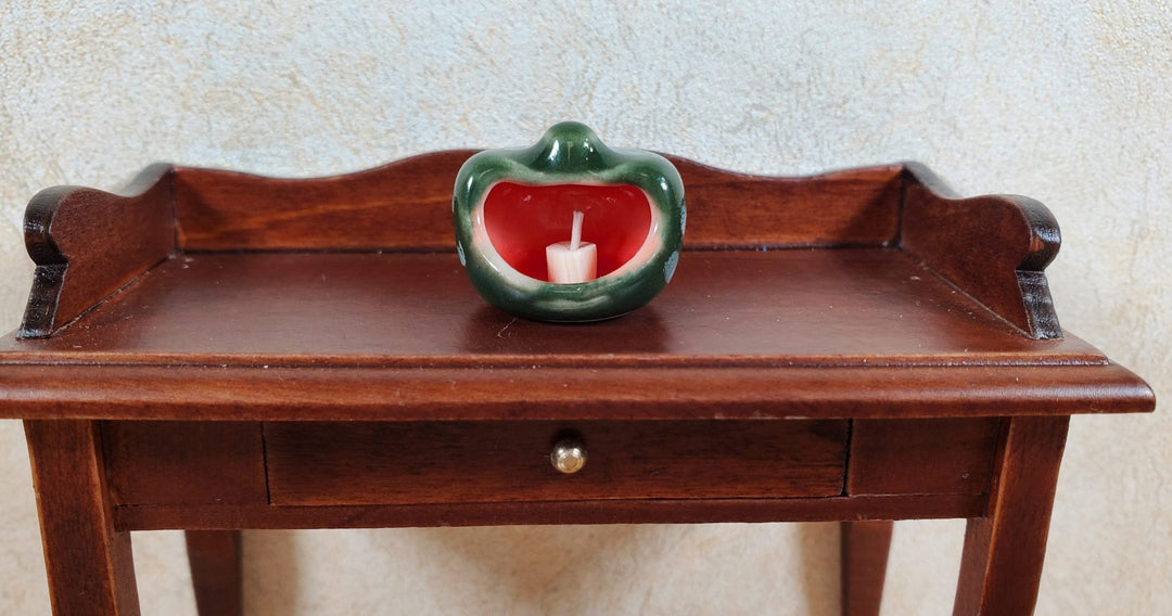 Dollhouse Ceramic Pumpkin Jar Halloween for Candy Cookies or Candle 1:12 Scale - MiniatureCrush