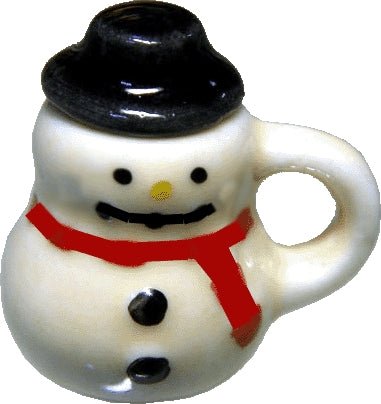 Dollhouse Ceramic Snowman Mug Coffee Cup with Top Hat LARGE 1:12 Scale Miniature - MiniatureCrush