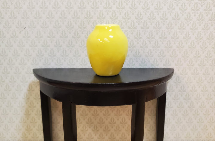 Dollhouse Ceramic Vase Bright Yellow 1:12 Scale Miniature Modern Style - MiniatureCrush