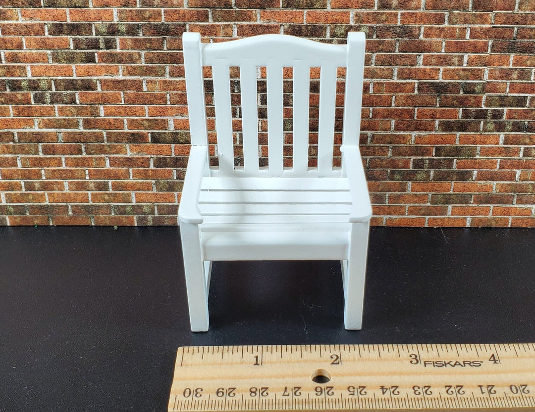 Dollhouse Chair Outdoor Garden Porch Patio White 1:12 Scale Miniature Furniture - Miniature Crush