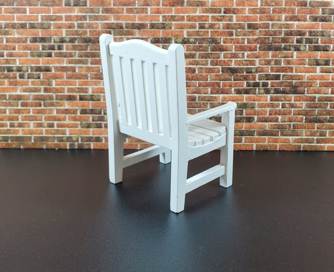 Dollhouse Chair Outdoor Garden Porch Patio White 1:12 Scale Miniature Furniture - Miniature Crush