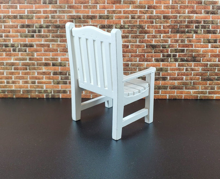 Dollhouse Chair Outdoor Garden Porch Patio White 1:12 Scale Miniature Furniture - Miniature Crush