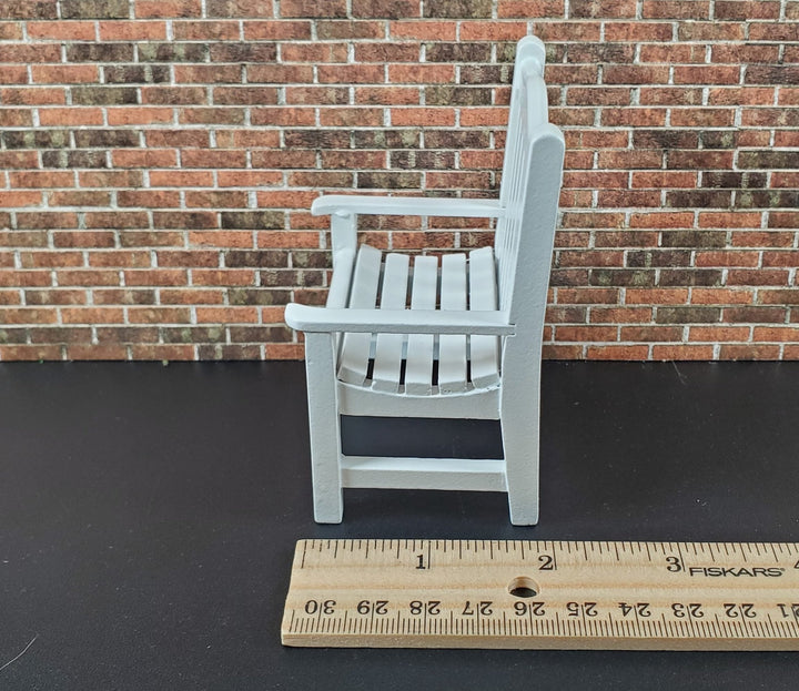 Dollhouse Chair Outdoor Garden Porch Patio White 1:12 Scale Miniature Furniture - Miniature Crush