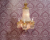 Dollhouse Chandelier 6 Arm Real Glass Crystals 12 Volt 1:12 Scale Miniatures