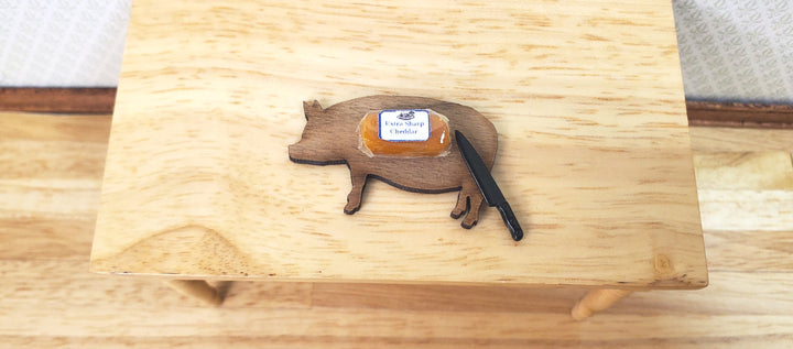 Dollhouse Cheddar Cheese Extra Sharp Package 1:12 Scale Miniature Food Handmade - MiniatureCrush