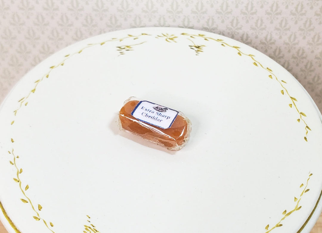 Dollhouse Cheddar Cheese Extra Sharp Package 1:12 Scale Miniature Food Handmade - MiniatureCrush