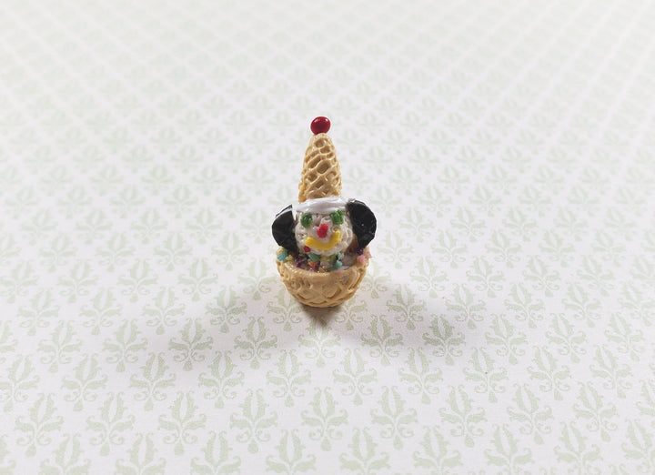 Dollhouse Children's Scoop of Ice Cream Clown 1:12 Scale Miniature Food Kitchen - MiniatureCrush