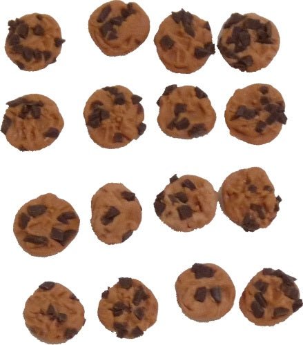 Dollhouse Chocolate Chip Cookies Set of 12 1:12 Scale Miniature Food Bakery - MiniatureCrush