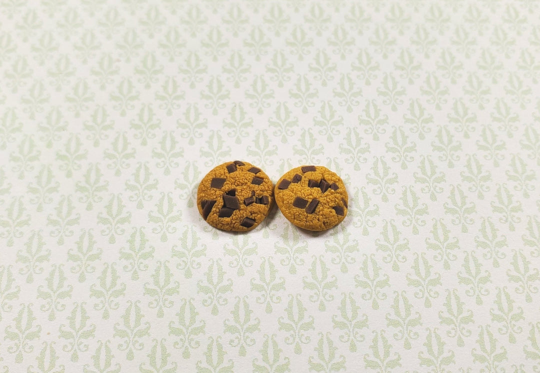 Dollhouse Chocolate Chip Cookies Set of 2 1:12 Scale Miniature Food - MiniatureCrush