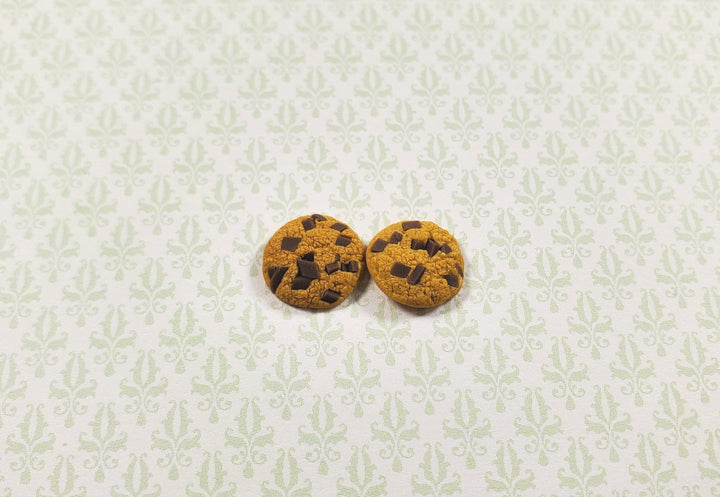 Dollhouse Chocolate Chip Cookies Set of 2 1:12 Scale Miniature Food - MiniatureCrush