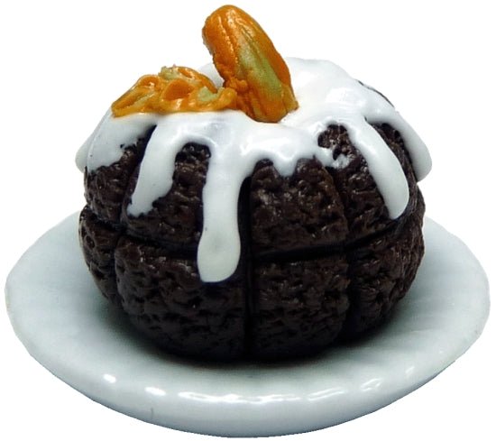 Dollhouse Chocolate Halloween Bundt Cake 1:12 Scale Miniature Dessert Food - MiniatureCrush