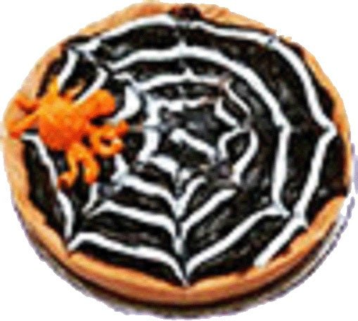 Dollhouse Chocolate Halloween Web Pie 1:12 Scale Miniature Food Kitchen - MiniatureCrush