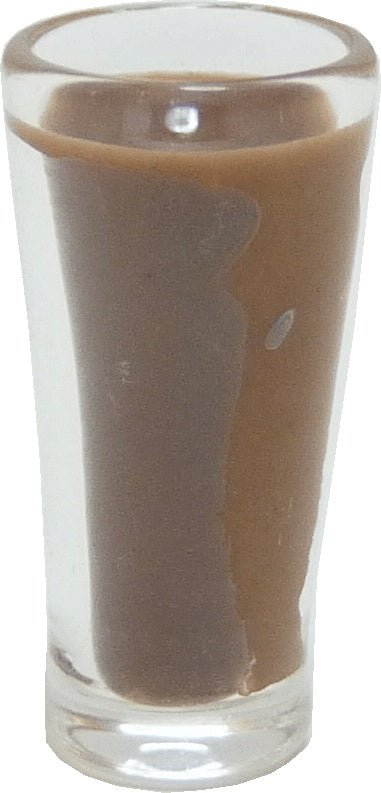 Dollhouse Chocolate Milk in a Tall Glass 1:12 Scale Miniature Food Drink - MiniatureCrush