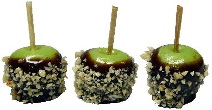 Dollhouse Chocolate & Nut Candy Apples Set of 3 1:12 Scale Miniature Food Treats - MiniatureCrush