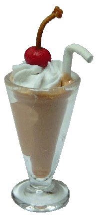 Dollhouse Chocolate Shake 1:12 Scale Miniature Food Dessert Kitchen - MiniatureCrush