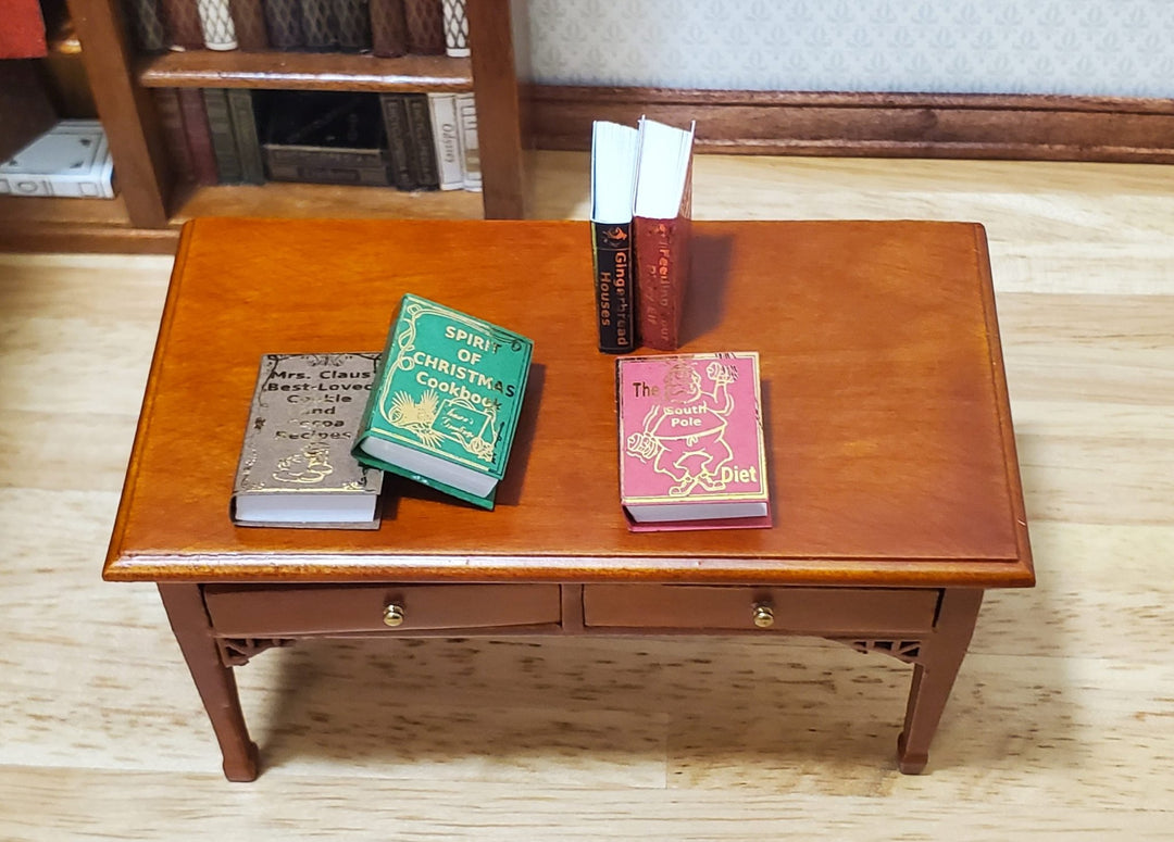 Dollhouse Christmas Books x5 Set 1 1:12 Scale Miniatures (blank inside) Handmade - MiniatureCrush