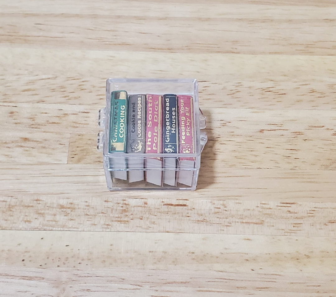 Dollhouse Christmas Books x5 Set 1 1:12 Scale Miniatures (blank inside) Handmade - MiniatureCrush