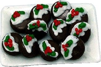 Dollhouse Christmas Cookies on a Tray 1:12 Scale Miniatures Food Kitchen - MiniatureCrush