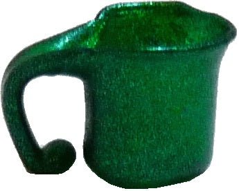 Dollhouse Christmas Green Glass Mug with Handle 1:12 Scale Miniature Kitchen - MiniatureCrush