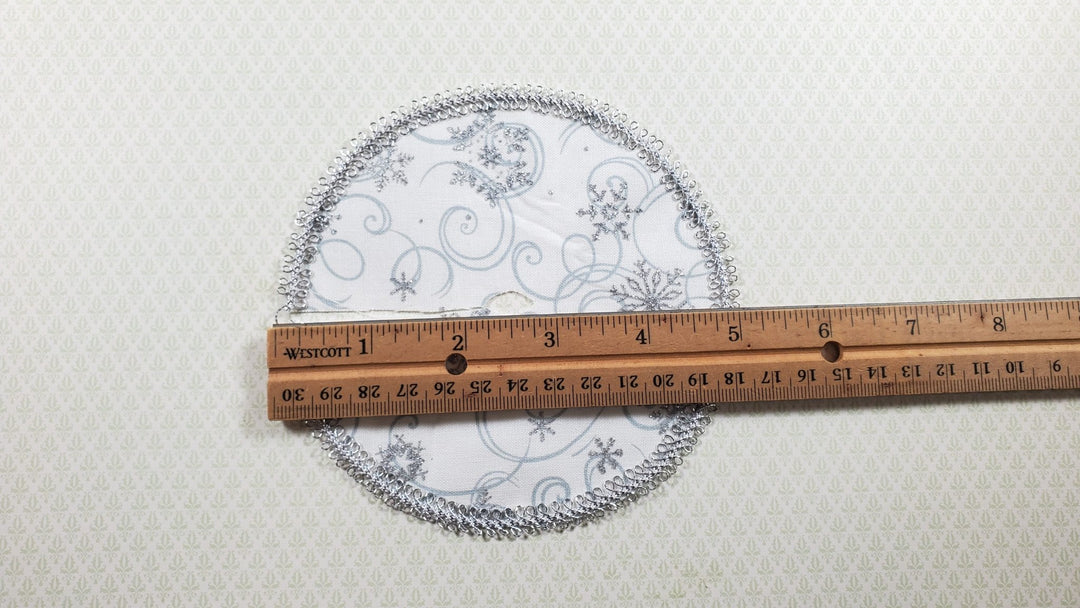 Dollhouse Christmas Snowflake Tree Skirt 1:12 Scale Miniature Holiday Decorating - MiniatureCrush