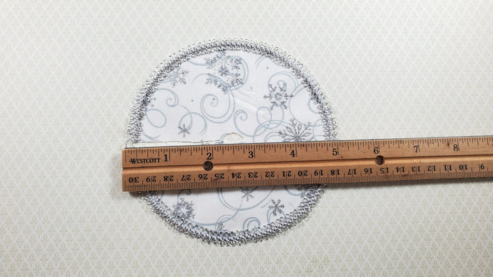 Dollhouse Christmas Snowflake Tree Skirt 1:12 Scale Miniature Holiday Decorating - MiniatureCrush