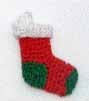 Dollhouse Christmas Stocking Red Green and White 1:12 Scale Miniature - MiniatureCrush