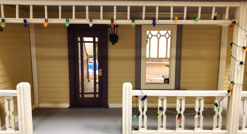 Dollhouse Christmas Tree Lights String Multi Colored Holiday Miniatures - MiniatureCrush