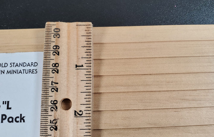 Dollhouse Clapboard Siding Panels 3/8" Lap Wood Paneling x10 Sheets 18" Long - MiniatureCrush