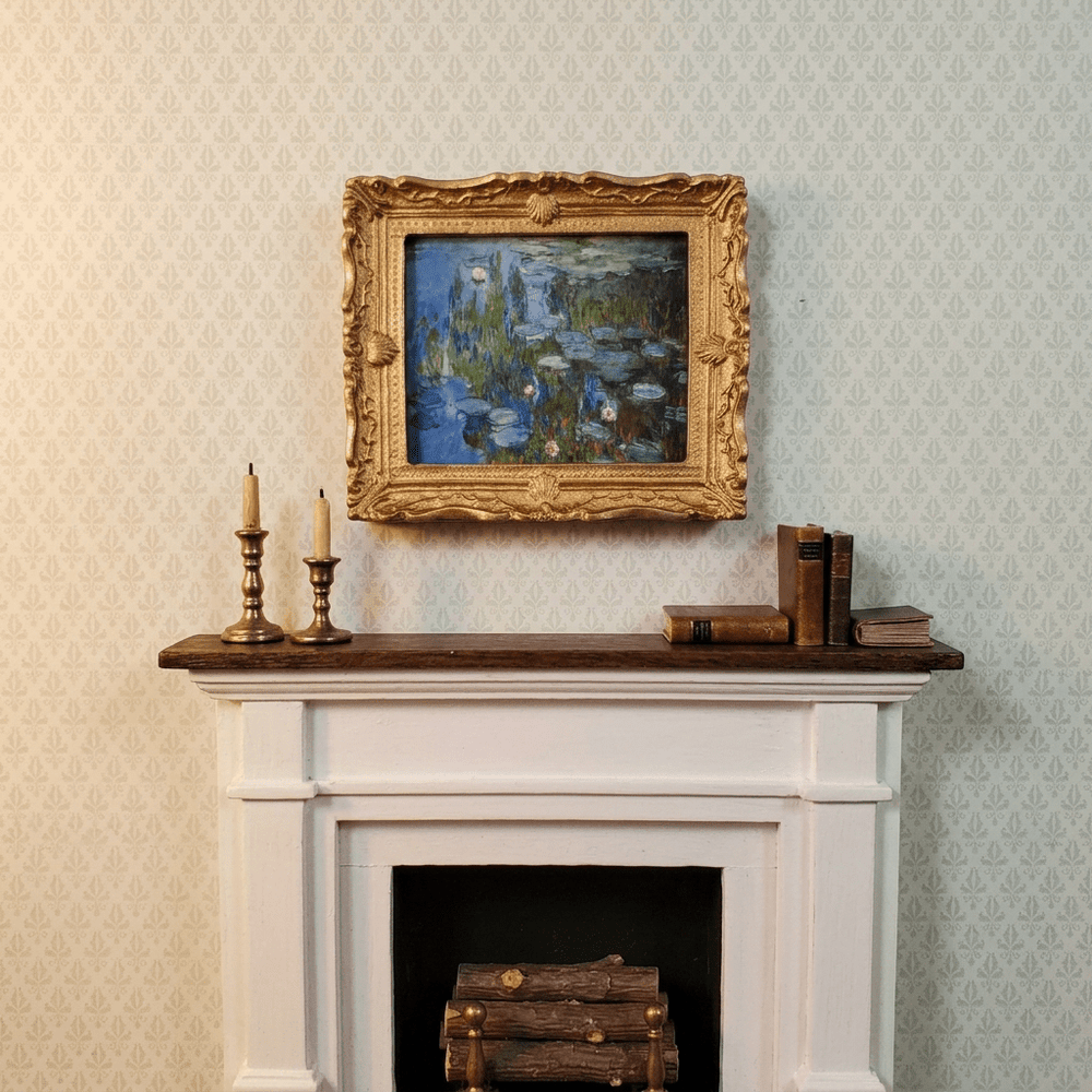 Dollhouse Claude Monet Water Lilies Framed Print 1:12 Handmade - MiniatureCrush