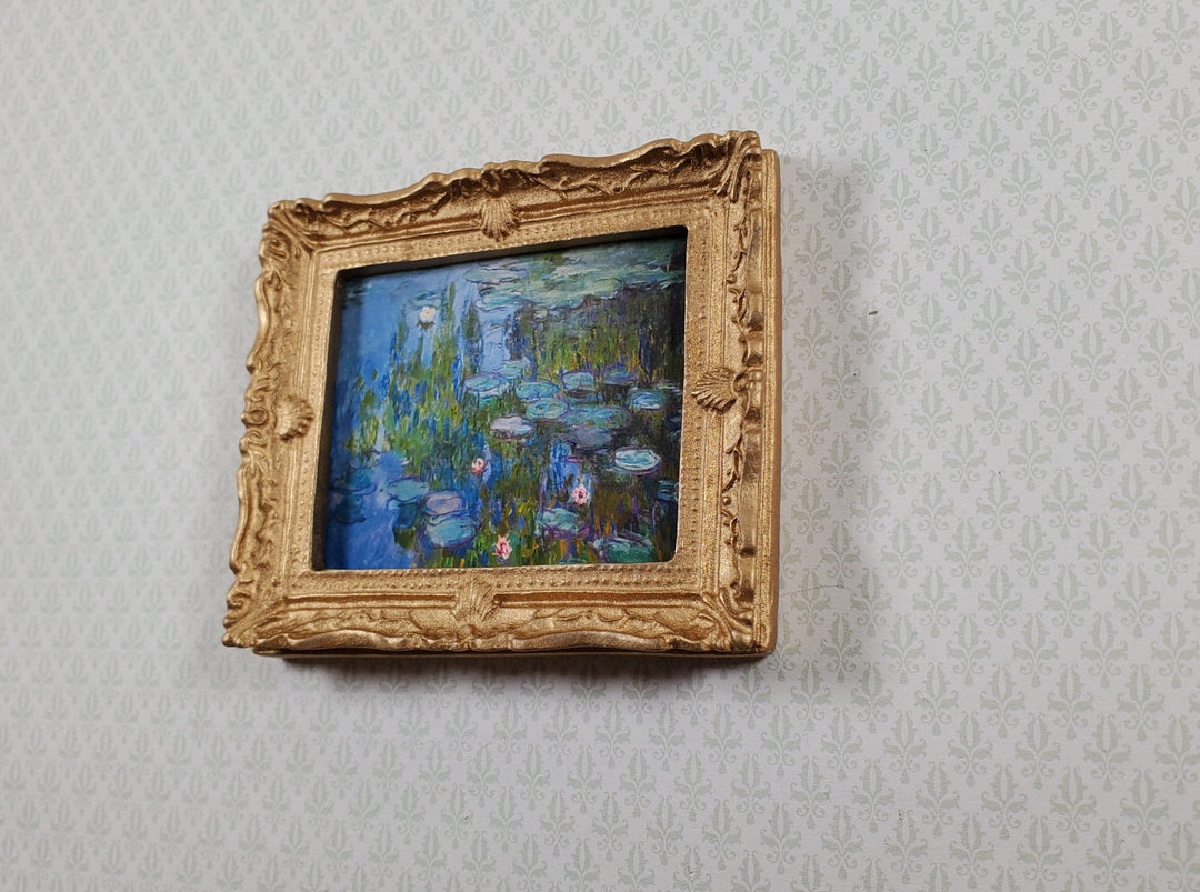Dollhouse Claude Monet Water Lilies Framed Print 1:12 Handmade - MiniatureCrush