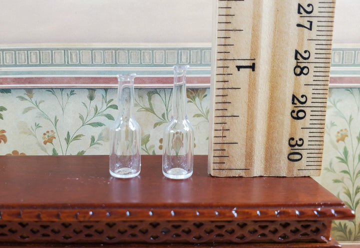 Dollhouse Clear Bottles Set of 2 1:12 Scale Miniature Kitchen Decoration - MiniatureCrush