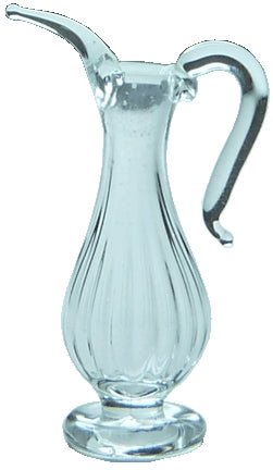 Dollhouse Clear Elongated Pitcher 1:12 Scale Miniature Kitchen Flowers Decor - MiniatureCrush