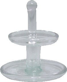 Dollhouse Clear Glass 2 - Tier Serving Stand 1:12 Scale Miniature - MiniatureCrush