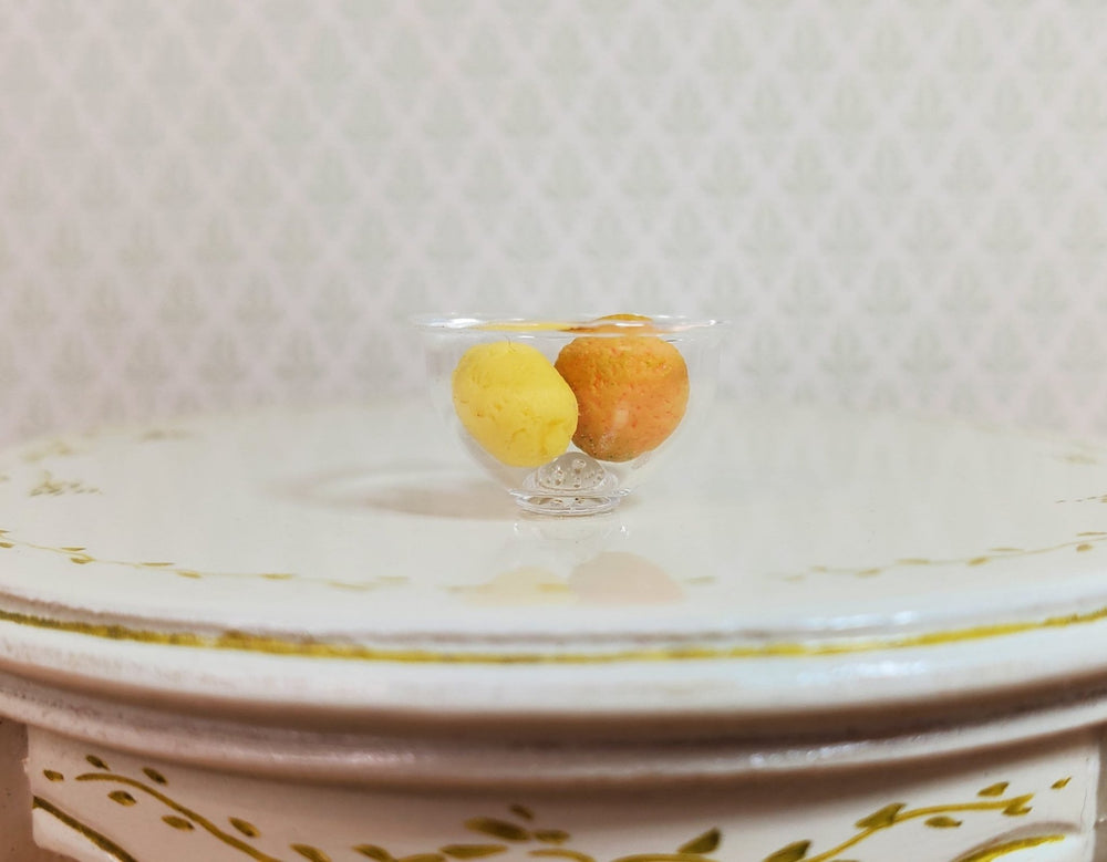 Dollhouse Clear Glass Bowl Medium Size 1:12 Scale Miniature Dishes - MiniatureCrush