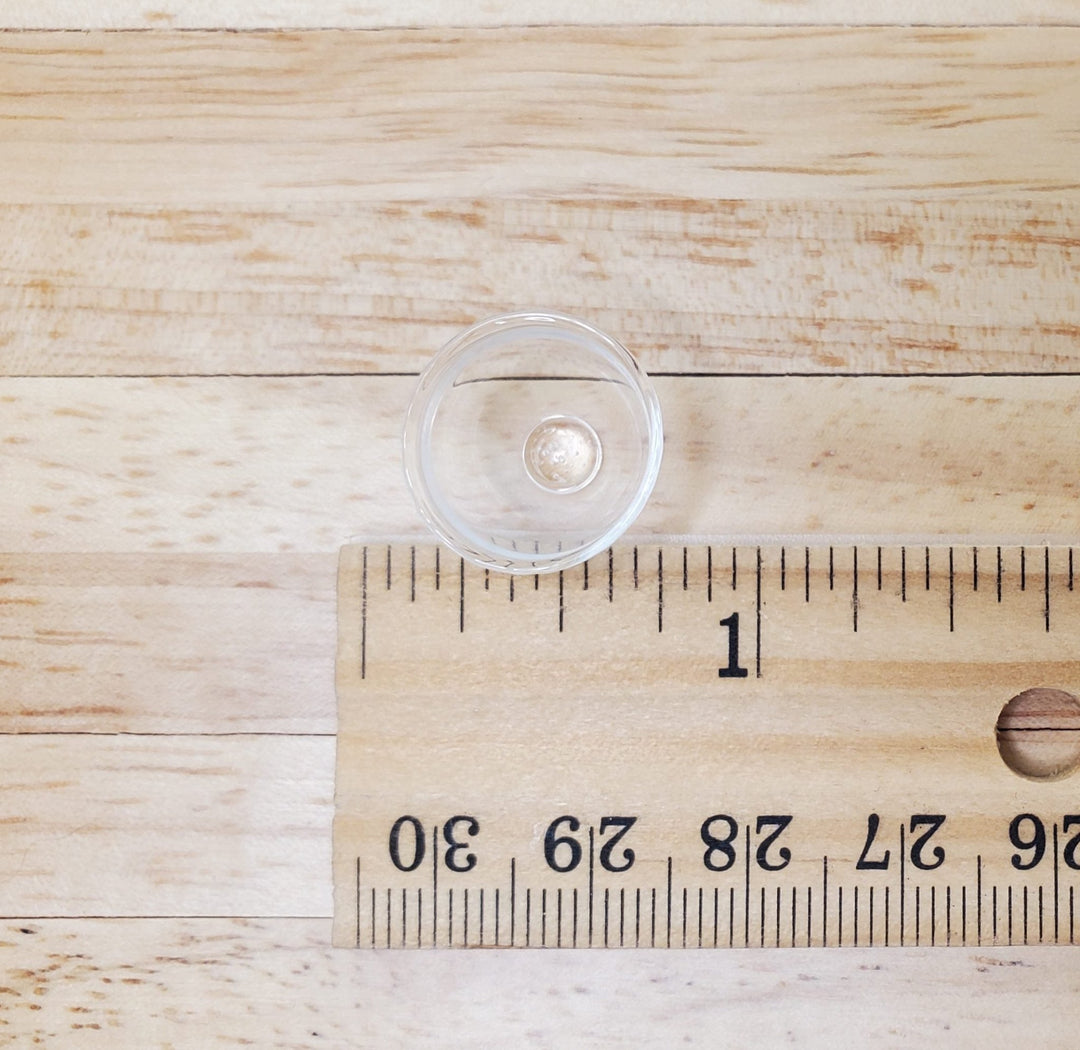 Dollhouse Clear Glass Bowl Medium Size 1:12 Scale Miniature Dishes - MiniatureCrush