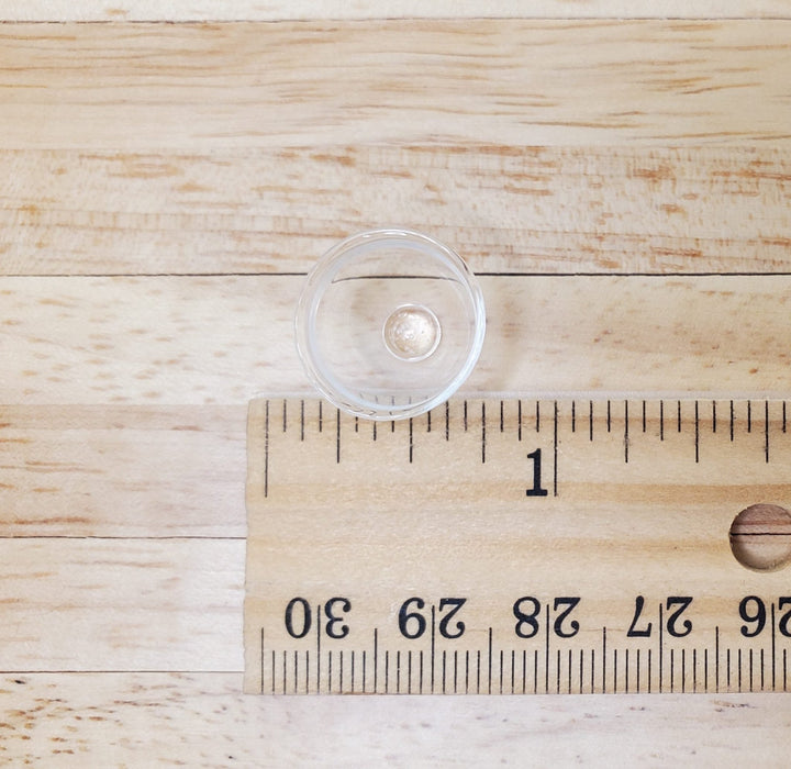 Dollhouse Clear Glass Bowl Medium Size 1:12 Scale Miniature Dishes - MiniatureCrush