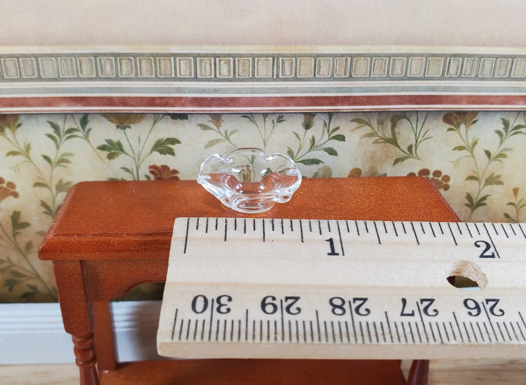 Dollhouse Clear Glass Candy Dish or Serving Bowl 1:12 Scale Miniature - MiniatureCrush
