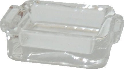 Dollhouse Clear Glass Casserole Dish with Handles 1:12 Scale Miniature Kitchen - MiniatureCrush