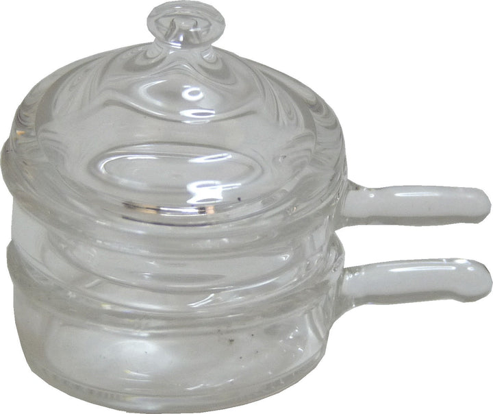 Dollhouse Clear Glass Double Boiler 1:12 Scale Miniature Kitchen - MiniatureCrush