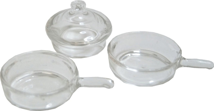 Dollhouse Clear Glass Double Boiler 1:12 Scale Miniature Kitchen - MiniatureCrush