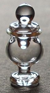 Dollhouse Clear Glass Jar with Stopper Fancy 7/8" 1:12 Scale Miniature - MiniatureCrush