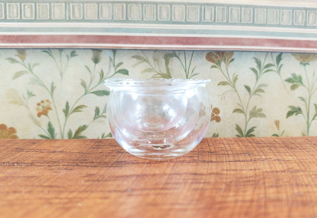 Dollhouse Clear Glass Nesting Bowls Set of 3 1:12 Scale Miniature Kitchen - MiniatureCrush