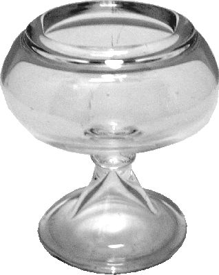 Dollhouse Clear Glass Pedestal Bowl Round 1:12 Scale Miniature - MiniatureCrush