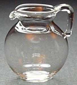 Dollhouse Clear Glass Pitcher 1:12 Scale Miniature Kitchen Decor - MiniatureCrush